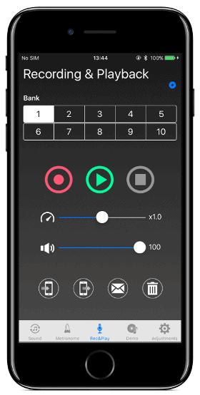 Adsilent App Funktionen Adsilent App Recording and Playback