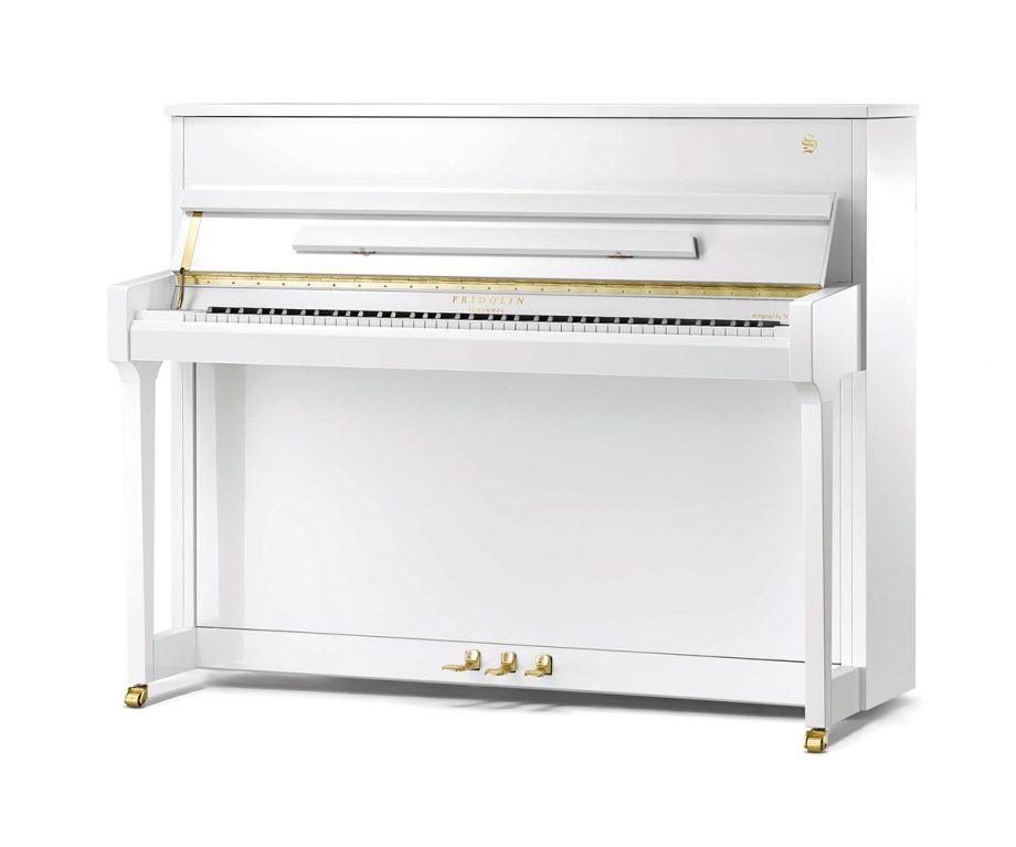 Fridolin Schimmel Klavier F116 Tradition weiß poliert