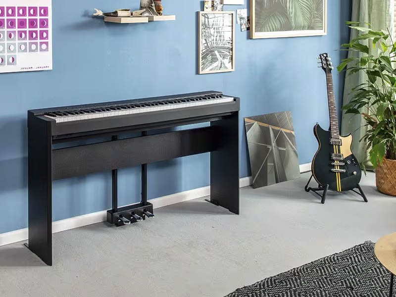 P-225-Features-Optional-Stand Yamaha P225 mit Ständer L200 und LP1A Pedale