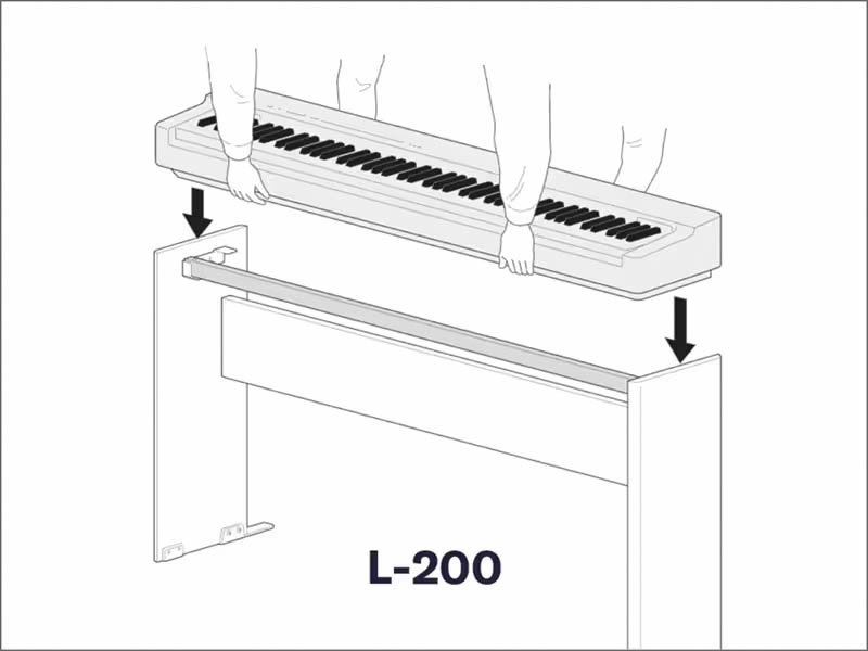 P-225-Features-Optional_Stand Montage Yamaha P225 auf L200