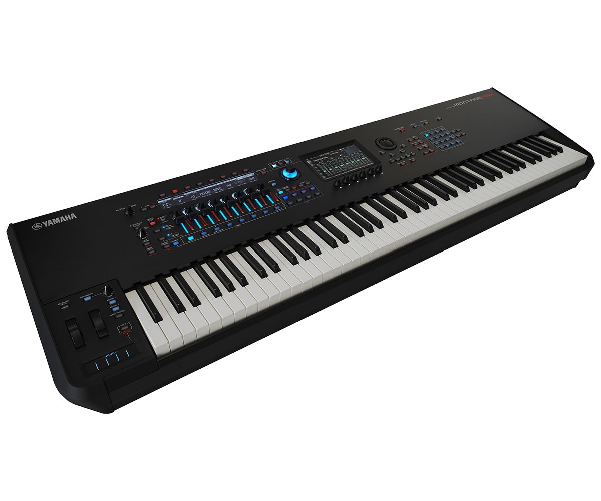 Yamaha Montage M8x angeled left