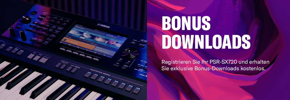 Content 10_PSR-SX720_DE Yamaha PSR-SX720 Bonus Downloads Banner