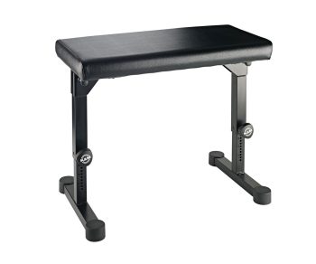 K&M Klavierbank schwarz Kunstleder höhenverstellbar Zusammenklappen