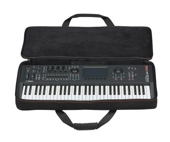 Yamaha ModxM6 Softcase open with instrument